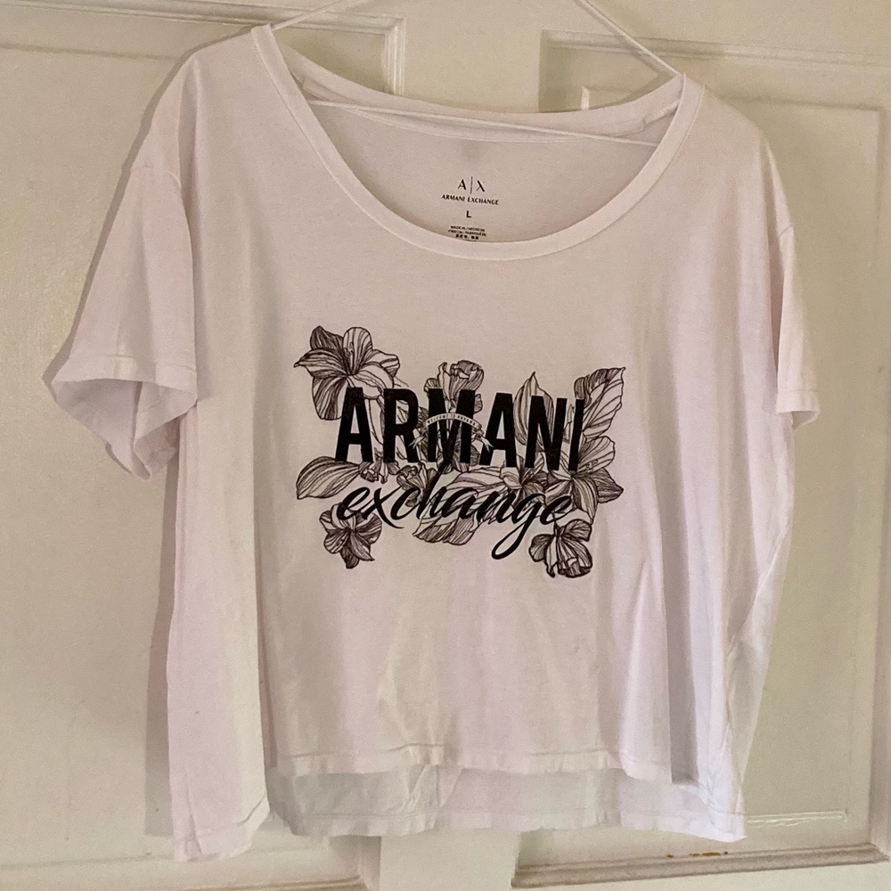 Armani Exchange White Tee Shirt